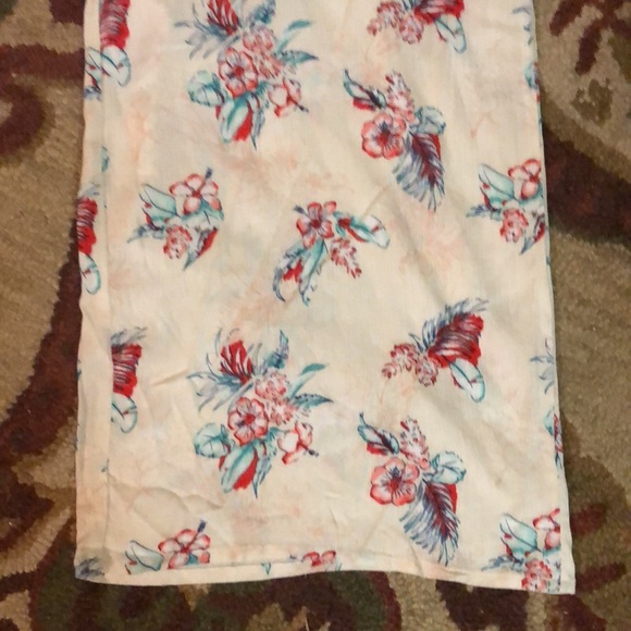 ONE-5-ONE Size Large Tall Floral Print Pants Elastic & Tie Waist Beach $60 NEW - Picture 4 of 12